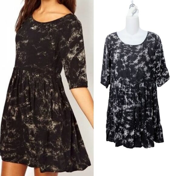 MOTEL ROCKS Tie Dye Marbled Lace Up Back Dress M - Picture 1 of 10